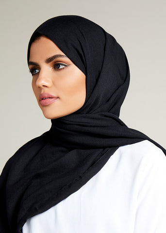Black Cotton Hijab