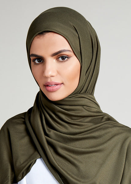 Khaki Jersey Hijab