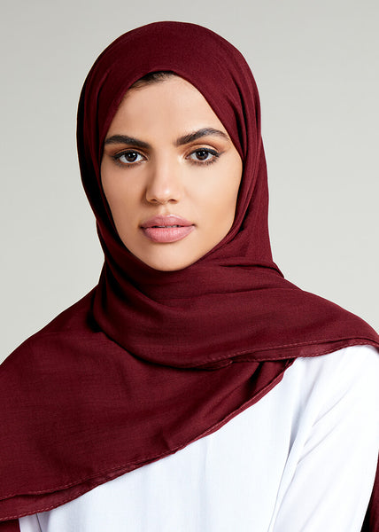 Plum Cotton Hijab